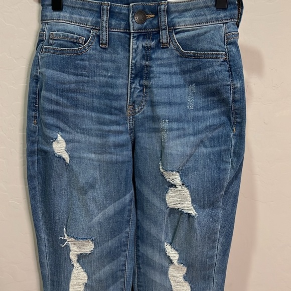 Jeans Women’s 0 24 High Rise Curvy Crop Distressed So Slim Skinny Vintage Fray - Picture 3 of 12